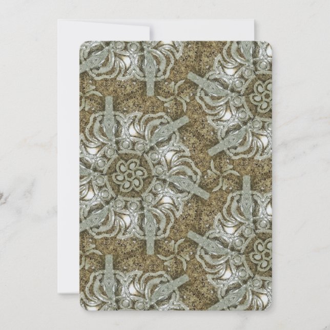 Vintage Marble Texture Wedding Invitation (Front)