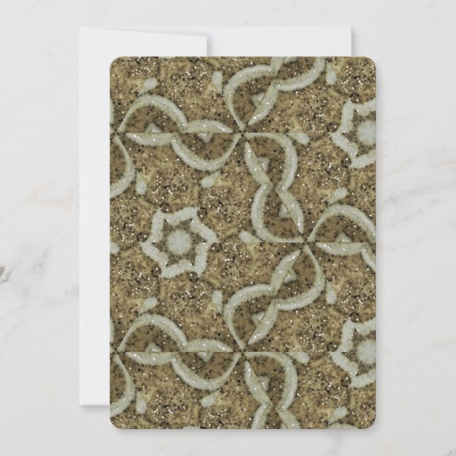 Vintage Marble Texture Wedding Invitation (Front)