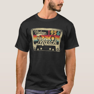 Vintage March 1956 66Th Birthday Gift Vintage Cass T-Shirt