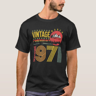 Vintage March 1971 51 Years Old Birthday 3 T-Shirt