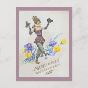 Vintage Mardi Gras Advertising Piece Postcard