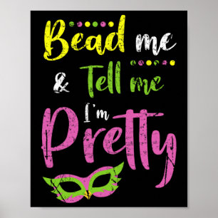 Vintage Mardi Gras Bead Lovers - Bead Me Tell Me I Poster