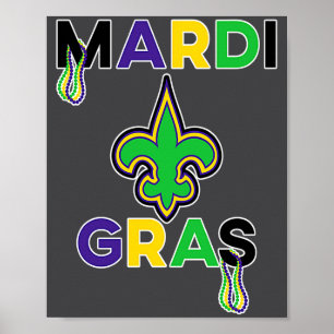 Vintage Mardi Gras Festival New Orleans For Women Poster