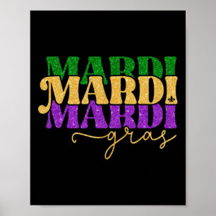 Vintage Mardi Gras Festival New Orleans Womens Men Poster