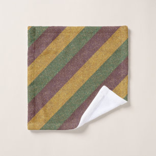 Vintage Mardi Gras striped Wash Cloth