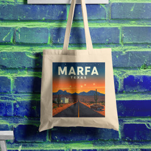 Vintage Marfa Texas Tote Bag