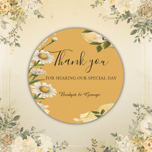 Vintage Margaret Flower Elegance Classic Round Sticker