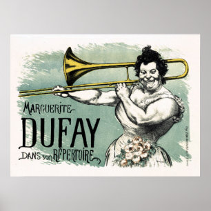 Vintage Marguerite Dufay Trombone Poster