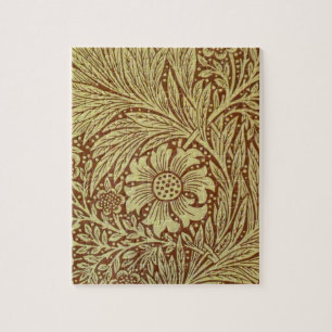 Vintage Marigold William Morris Wallpaper Design Jigsaw Puzzle