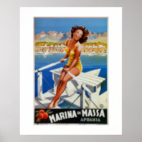 Vintage Marina di Massa Italian travel advertising
