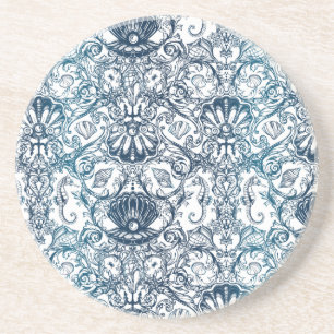 Vintage Marine Pattern Coaster