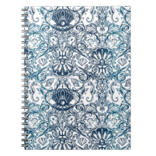 Vintage Marine Pattern Notebook