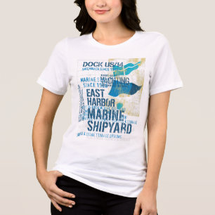 Vintage Marine Shipyard – East Coast Nautical Yach Tri-Blend Shirt