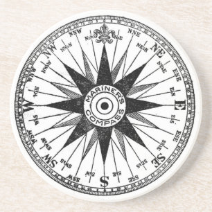 Vintage Mariner's Compass coaster