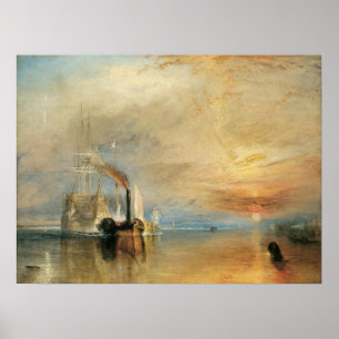 Vintage Maritime Art, Fighting Temeraire by Turner Poster