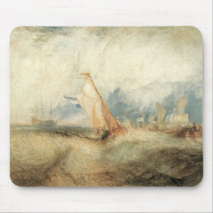 Vintage Maritime Ship Seascape by Joseph Turner Mouse Pad
