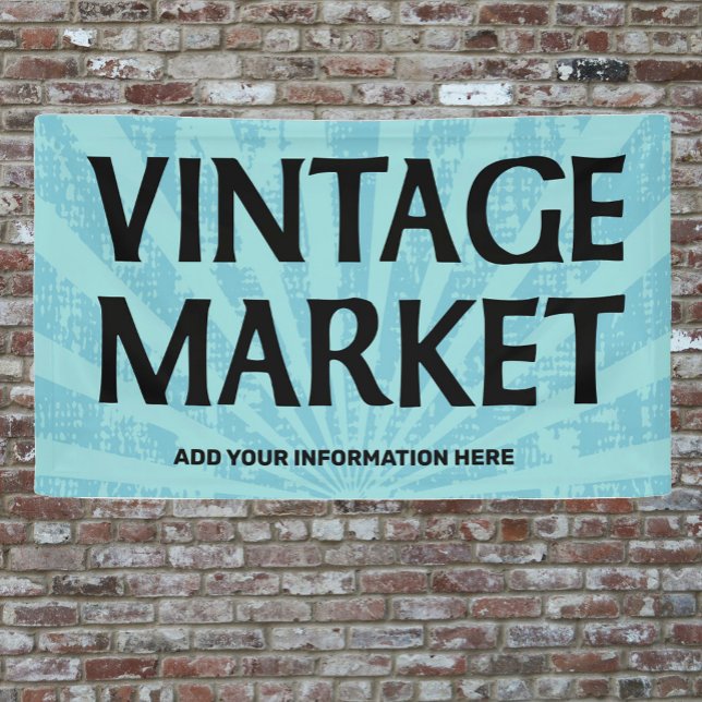 Vintage Market Banner Retro Rays (Creator Uploaded)