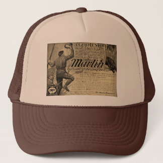 Vintage Marlin Firearms Good Shot Ad Trucker Hat