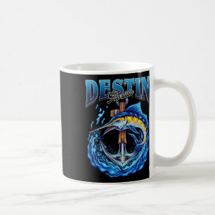Vintage Marlin Nautical Anchor Destin Florida Fish Coffee Mug