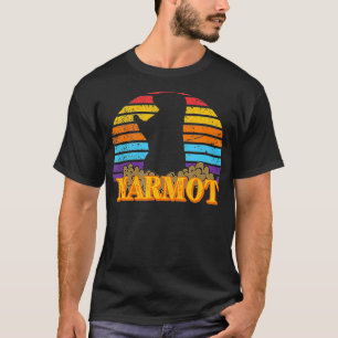 Vintage Marmot Distressed Retro Sun Animal Lovers  T-Shirt