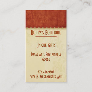 Vintage Maroon Business Card