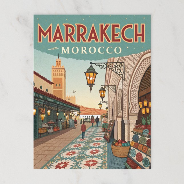 Vintage Marrakesh Morocco Souk Postcard (Creator Uploaded)