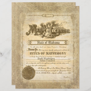 Vintage Marriage Certificate