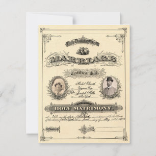 Vintage Marriage License