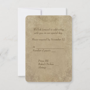 vintage Marriage License RSVP Invitation