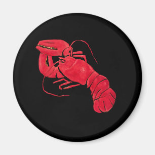 Vintage Marsden Hartley Red Lobster on Black Art Magnet