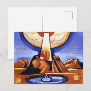 Vintage Marsden Hartley Yliaster Abstract Art Postcard