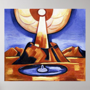Vintage Marsden Hartley Yliaster Abstract Art Poster