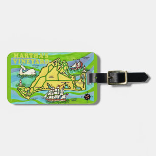 Vintage Martha"s Vineyard Postcard Luggage Tag