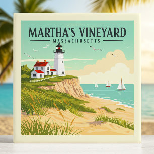 Vintage Martha's Vineyard Massachusetts Ceramic Tile