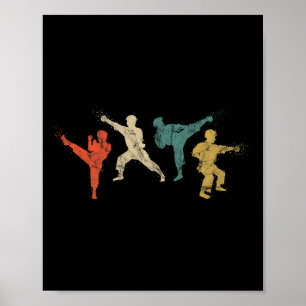 Vintage Martial Arts Kids And Adults Karate Shirt Poster