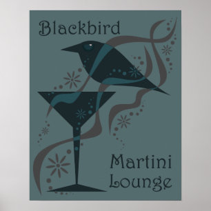 Vintage Martini Lounge Poster