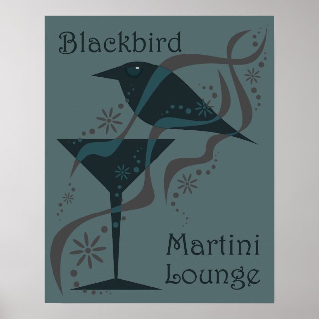 Vintage Martini Lounge Poster (Front)