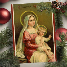 Vintage Mary And Child Jesus Custom Christmas