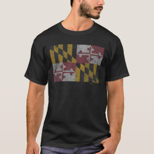 Vintage Maryland State Flag Pride T Gift T-Shirt