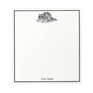 Vintage Masked Racoon Notepad