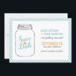 Vintage Mason Jar Wedding Save the Date<br><div class="desc">Chic and trendy wedding save the date announcements featuring  an illustration of a vintage mason jar. Visit our store for matching products such as wedding invitations,  bachelorette party invites,  favour and address labels,  bridesmaid cards and more!<br? Heartlocked</div>