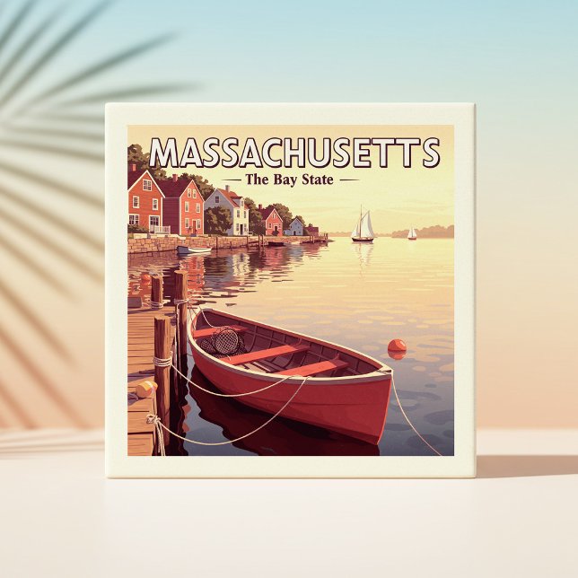 Vintage Massachusetts Ceramic Tile (Creator Uploaded)