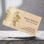 Vintage Massage Therapy Gold Lotus Business Card<br><div class="desc">Vintage Massage Therapy Gold Lotus Business Card.</div>