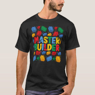 Vintage Master Builder Brick Builder Blocks T-Shirt