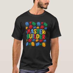 Vintage Master Builder Brick Builder Blocks T-Shirt