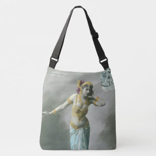 Vintage Mata Hari Postcard Crossbody Bag