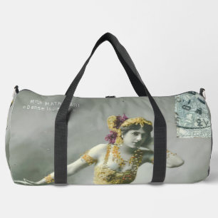 Vintage Mata Hari Postcard Duffle Bag