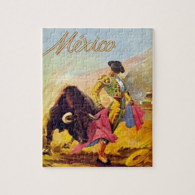 Vintage Matador Mexico Travel Advertisement Jigsaw Puzzle (Vertical)