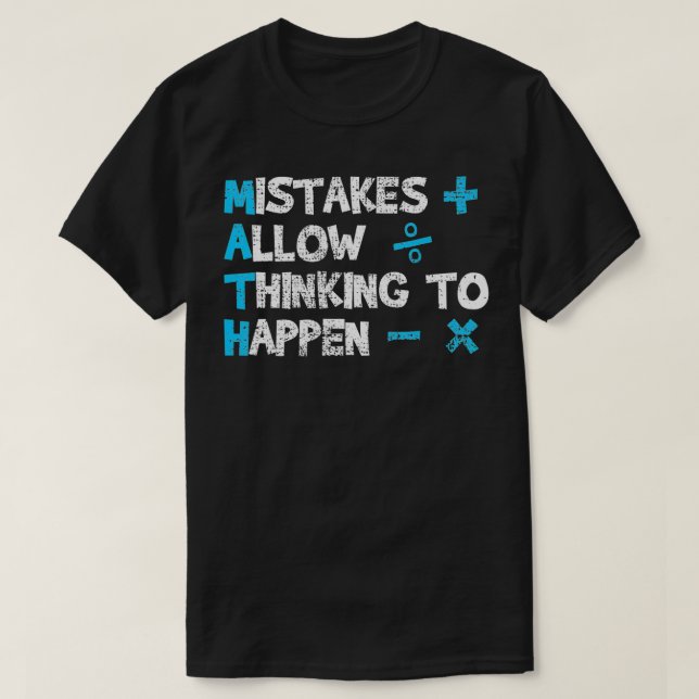 Vintage Math Teacher Funny Saying Gift  T-Shirt (Design Front)
