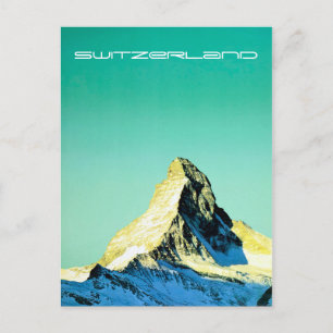 Vintage Matterhorn Switzerland Travel Postcard